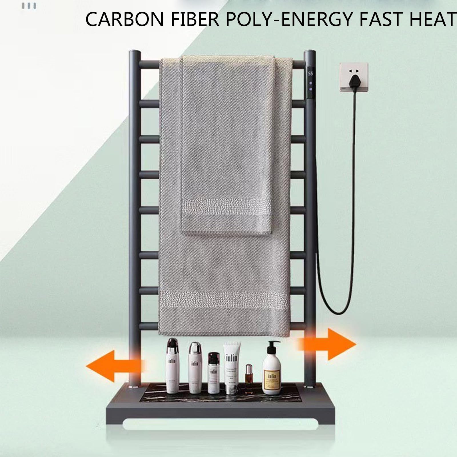 Amazon.co.jp: バスルーム用タオルウォーマー、床置き式モバイルタオル